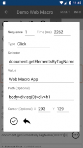 اسکرین شات برنامه Web Macro Bot (record | edit | replay) NO ROOT 6