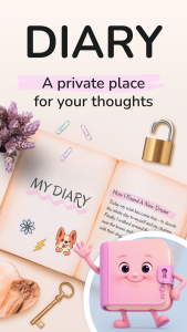 اسکرین شات 1 برنامه Daily Diary: Journal with Lock