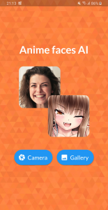 اسکرین شات برنامه Anime Faces AI 1