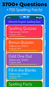 اسکرین شات بازی Ultimate English Spelling Quiz : New 2020 Version 2