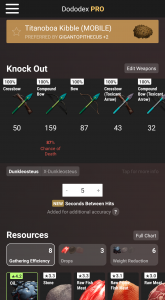 اسکرین شات برنامه Dododex: ARK Survival Evolved 2