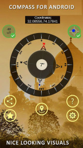 اسکرین شات برنامه Gyro Compass App for Android: True North Finder 1