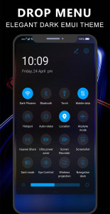 اسکرین شات برنامه Dark Emui-11 Theme for Huawei 5