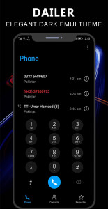 اسکرین شات برنامه Dark Emui-11 Theme for Huawei 3