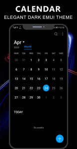 اسکرین شات برنامه Dark Emui-11 Theme for Huawei 4