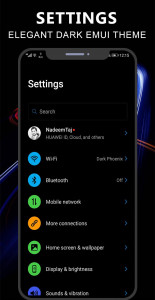 اسکرین شات برنامه Dark Emui-11 Theme for Huawei 6