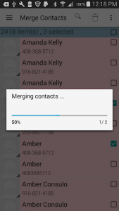 اسکرین شات برنامه Merge Contacts 4