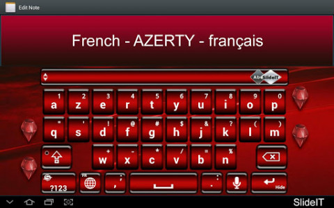 اسکرین شات برنامه SlideIT French AZERTY Pack 1