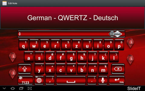 اسکرین شات برنامه SlideIT German QWERTZ Pack 1