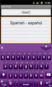 اسکرین شات برنامه SlideIT Spanish Pack 2