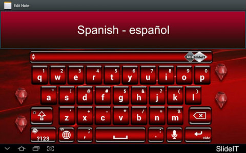 اسکرین شات برنامه SlideIT Spanish Pack 1