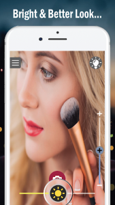 اسکرین شات برنامه Face mirror : Makeup mirror with bright light 1