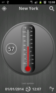 اسکرین شات برنامه Forecast Thermometer 3