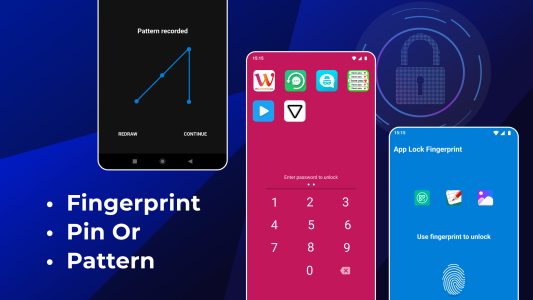 اسکرین شات 2 برنامه Fingerprint AppLock: Lock Apps