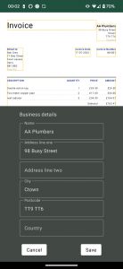 اسکرین شات برنامه PDF Invoice Maker 5