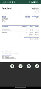 اسکرین شات برنامه PDF Invoice Maker 1