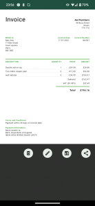 اسکرین شات برنامه PDF Invoice Maker 3