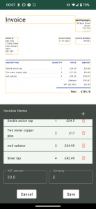 اسکرین شات برنامه PDF Invoice Maker 7