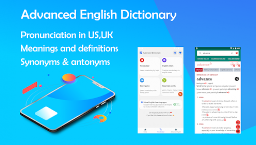 اسکرین شات برنامه Advanced English Dictionary & Thesaurus offline 1