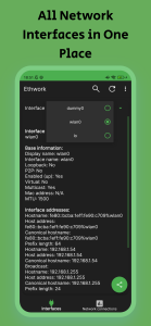اسکرین شات 1 برنامه Ethwork: Network interfaces