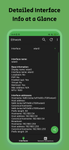 اسکرین شات 2 برنامه Ethwork: Network interfaces