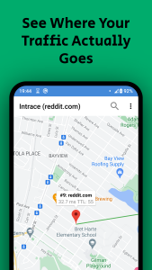 اسکرین شات 3 برنامه Intrace: Visual traceroute