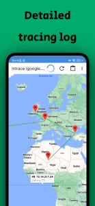 اسکرین شات برنامه Intrace: Visual traceroute 3