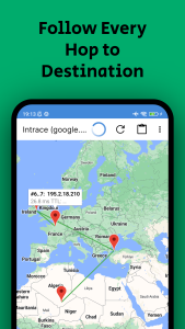 اسکرین شات 2 برنامه Intrace: Visual traceroute