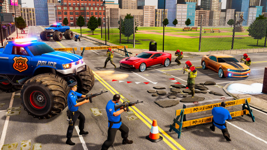 اسکرین شات 6 برنامه Police Monster Truck Games 3D