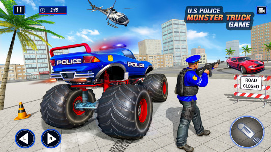 اسکرین شات برنامه US Police Monster Truck Chase 5