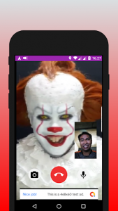 اسکرین شات برنامه Bad Clown Call Me !!  Creepy Vid Call simulation 3
