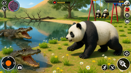 اسکرین شات 1 بازی Mini Panda Family Fun Games 3D