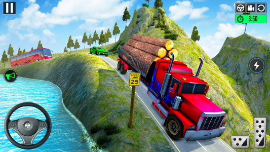 اسکرین شات برنامه Logging Truck Driving Sim Game 1