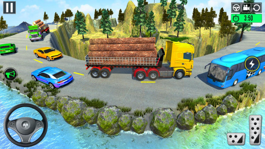 اسکرین شات برنامه Logging Truck Driving Sim Game 2
