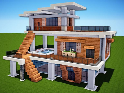 اسکرین شات برنامه New Modern House For Minecraft 4