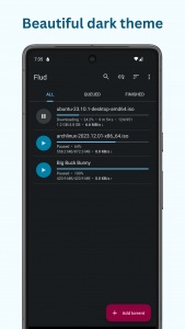 اسکرین شات برنامه Flud - Torrent Downloader 3