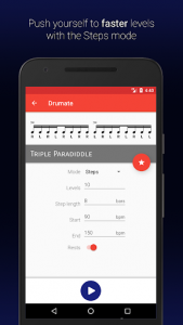 اسکرین شات 4 برنامه Drumate Free - Drum Rudiments