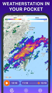 اسکرین شات برنامه RAIN RADAR - animated weather radar & forecast 6