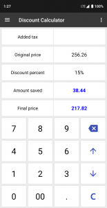 اسکرین شات برنامه ClevCalc - Calculator 5