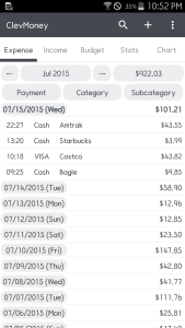 اسکرین شات 1 برنامه ClevMoney - Personal Finance