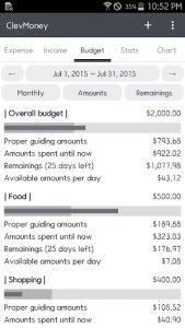 اسکرین شات برنامه ClevMoney - Personal Finance 3