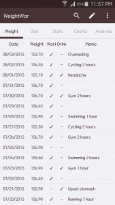 اسکرین شات برنامه WeightWar - Weight Tracker 1