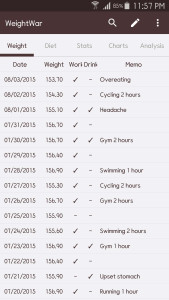 اسکرین شات 1 برنامه WeightWar - Weight Tracker
