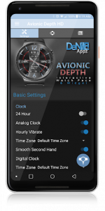 اسکرین شات برنامه Avionic Depth HD WatchFace Widget & Live Wallpaper 4