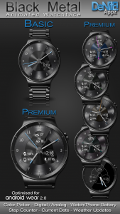 اسکرین شات 1 برنامه Black Metal HD Watch Face