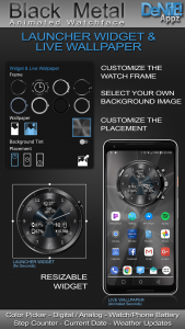 اسکرین شات 3 برنامه Black Metal HD Watch Face