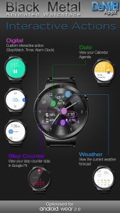 اسکرین شات 4 برنامه Black Metal HD Watch Face