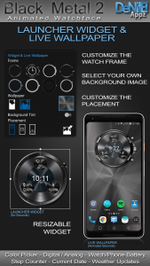 اسکرین شات 2 برنامه Black Metal 2 HD Watch Face