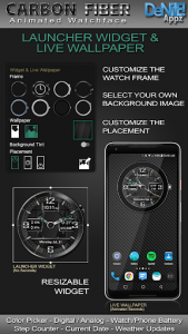 اسکرین شات برنامه Carbon Fiber HD Watch Face Widget & Live Wallpaper 2
