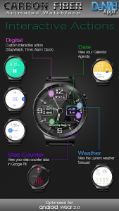 اسکرین شات برنامه Carbon Fiber HD Watch Face Widget & Live Wallpaper 3